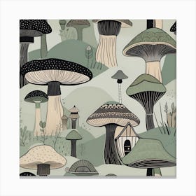 Mushroom Forest Canvas Print