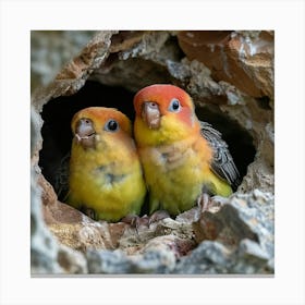 Two Birds In A Hole Canvas Print