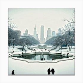 Winter In Chicago Canvas Print