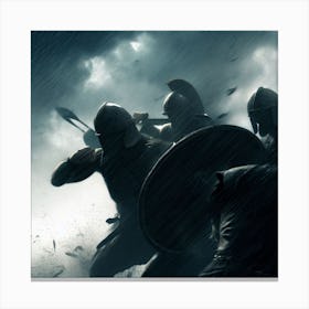 Spartans in the storm Canvas Print