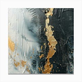 Abstract Gold And Black Painting 11 Canvas Print