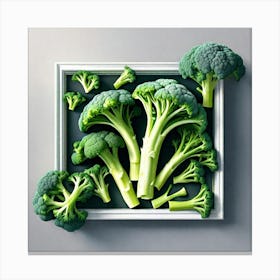 Broccoli In A Frame 1 Canvas Print
