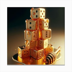 Golden Dice Canvas Print