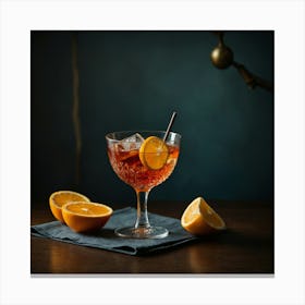 Default Old Fashioned Cocktail Mid Century Modern 4 Art Print 0 Canvas Print