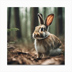 Rabbit In The Forest 145 Canvas Print