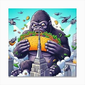 Gorilla Taco 1 Canvas Print