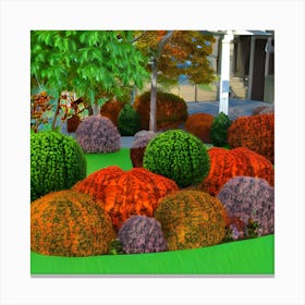 Autumn Garden Design 1 Canvas Print