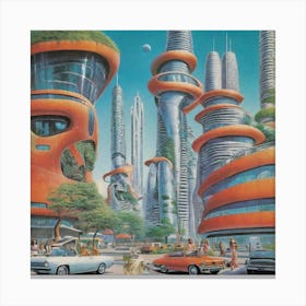 Futuristic City 145 Canvas Print