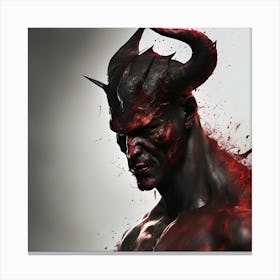 Devil With Horns 3 Canvas Print