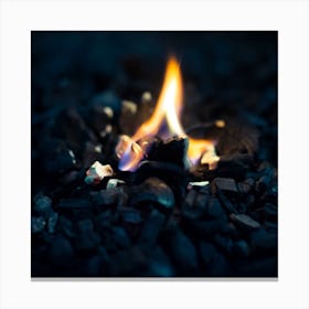 Fire Flame Stones Wallpaper 1024x1024 Canvas Print