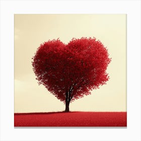 Heart Shaped Tree Canvas Print