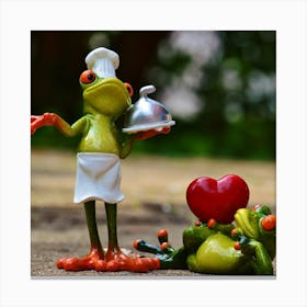 Chef Frogs Canvas Print