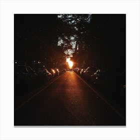 Street At Dusk Canvas Print