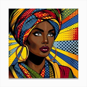 Ekua Pop African Woman  Canvas Print