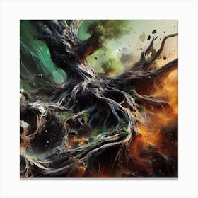 Nature Tree Exposed Canvas Print