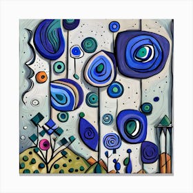 Blue Flowers Canvas Print