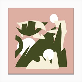 The Playful Mountain Square Canvas Print