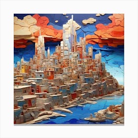 Paper City Canvas Print