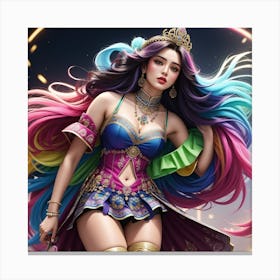 Rainbow as a Woman Canvas Print