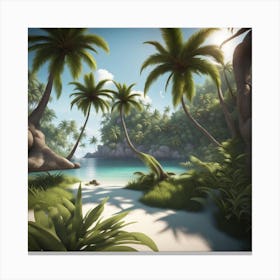 Tropical Scene Canvas Print