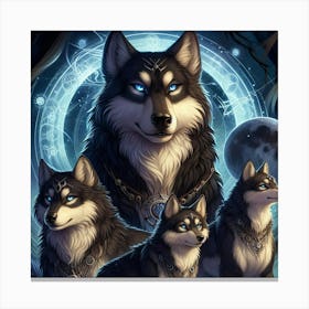 Luno's wolf pack Canvas Print