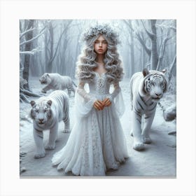 White Tiger 40 Canvas Print