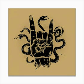 Rock And Roll Hand Canvas Print