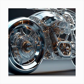 Glass Motorcycle 1 Canvas Print