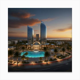 Dubai Skyline 2 Canvas Print