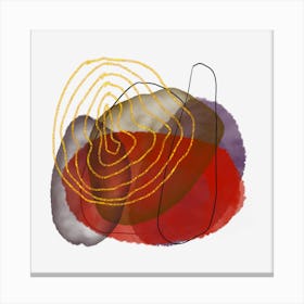 Red And Yellow Circle Canvas Print