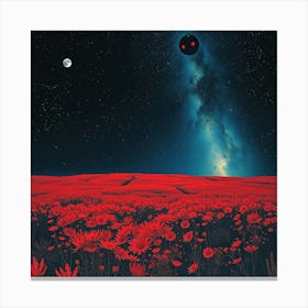 Red Poppies In The Sky Canvas Print