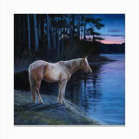 Horse By The Water 5 Canvas Print