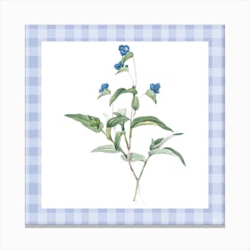 Bluebells | Baby blue gingham Canvas Print