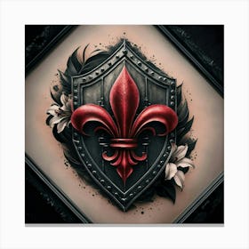 Fleur De Lis Tattoo Canvas Print