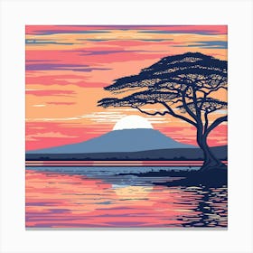 Sunset In Kenya 9 Canvas Print