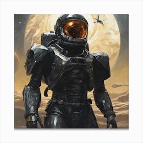 Spaceman In Spacesuit Canvas Print