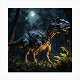 Dinosaur In A Forest Canvas Print