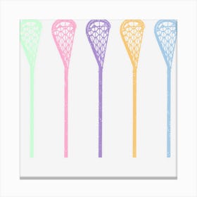 Funny Lacrosse Player Girl Gift Lax Sticks Canvas Print