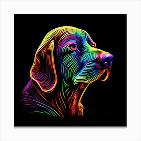 Rainbow Labrador Canvas Print