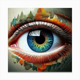 Firefly Divided Eye, Building Sized, Layers, Different Seasons, Seasonal Floors, Surreal, Architectu (10) Canvas Print