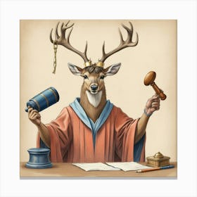 Deer Judge 5 Canvas Print