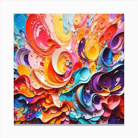 Colorful Paper Art Canvas Print
