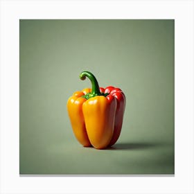 Red Pepper Isolated On Grey Background Canvas Print
