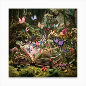 Fantansy Garden with Book Canvas Print