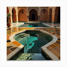 Default Moroccan Dipping Pool Art 1 Canvas Print