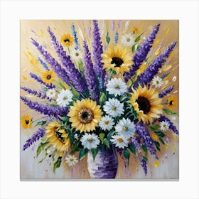 Sunflowers In A Vase Canvas Print