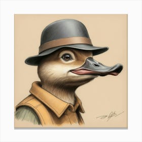 Duck In A Hat 11 Canvas Print