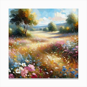 Meadow With Flowers Canvas Print