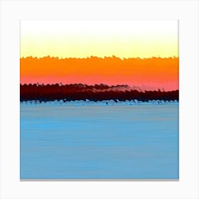 Sunset Over The Lake Canvas Print