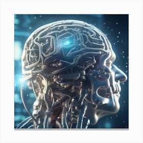 Cyborg Brain 17 Canvas Print